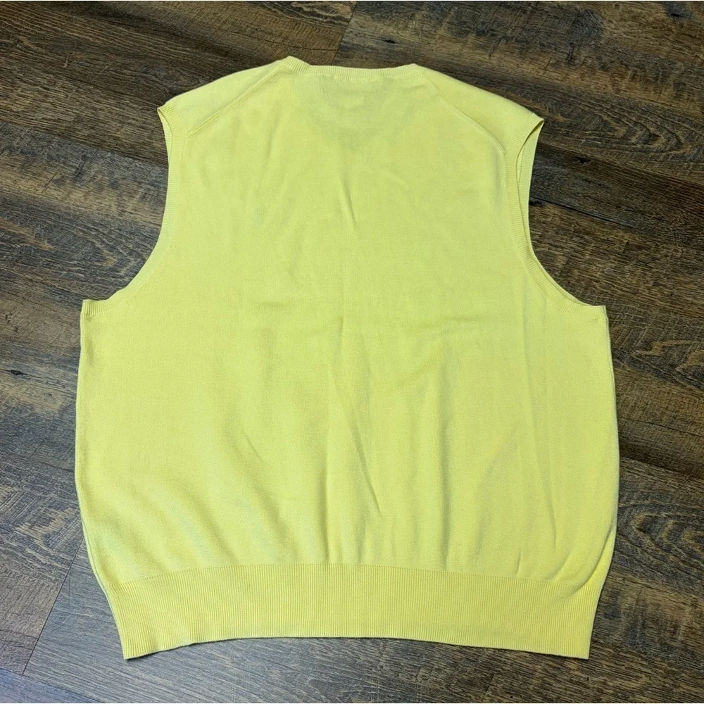Polo Ralph Lauren Sweater Vest Mens XL Yellow Pima Cotton Pullover Classic Knit
